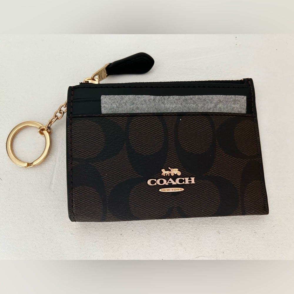 COACH wristlet keychain small card holder.
